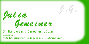 julia gemeiner business card
