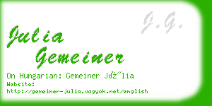 julia gemeiner business card
